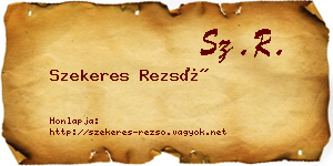 Szekeres Rezső névjegykártya